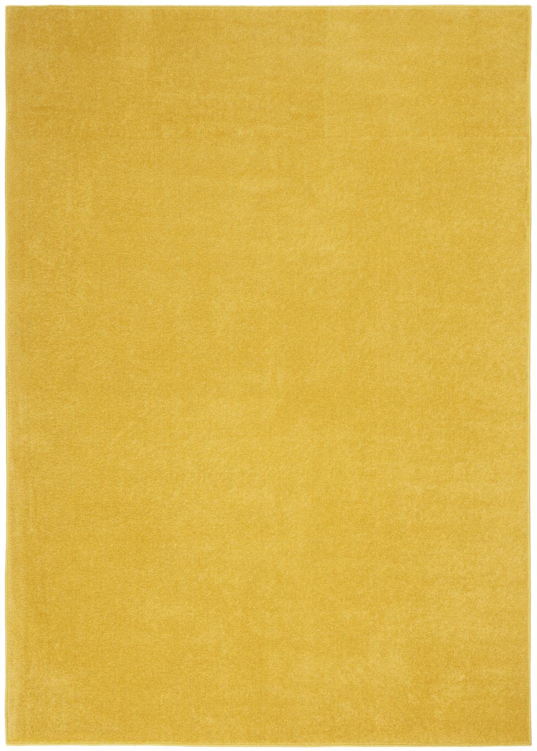 Nourison Essentials Indoor/Outdoor Yellow 5' X 7' Area Rug, Easy -Cleaning, Non Shedding, Bed Room, Living Room, Dining Room, Backyard, Deck, Patio (5X7)