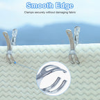 Coideal Beach Towel Chair Clips - 10 Pack Pool Cover Clips Stainless Steel Quilt Clamps Metal Large Heavy Duty Clothes Pins Wind
