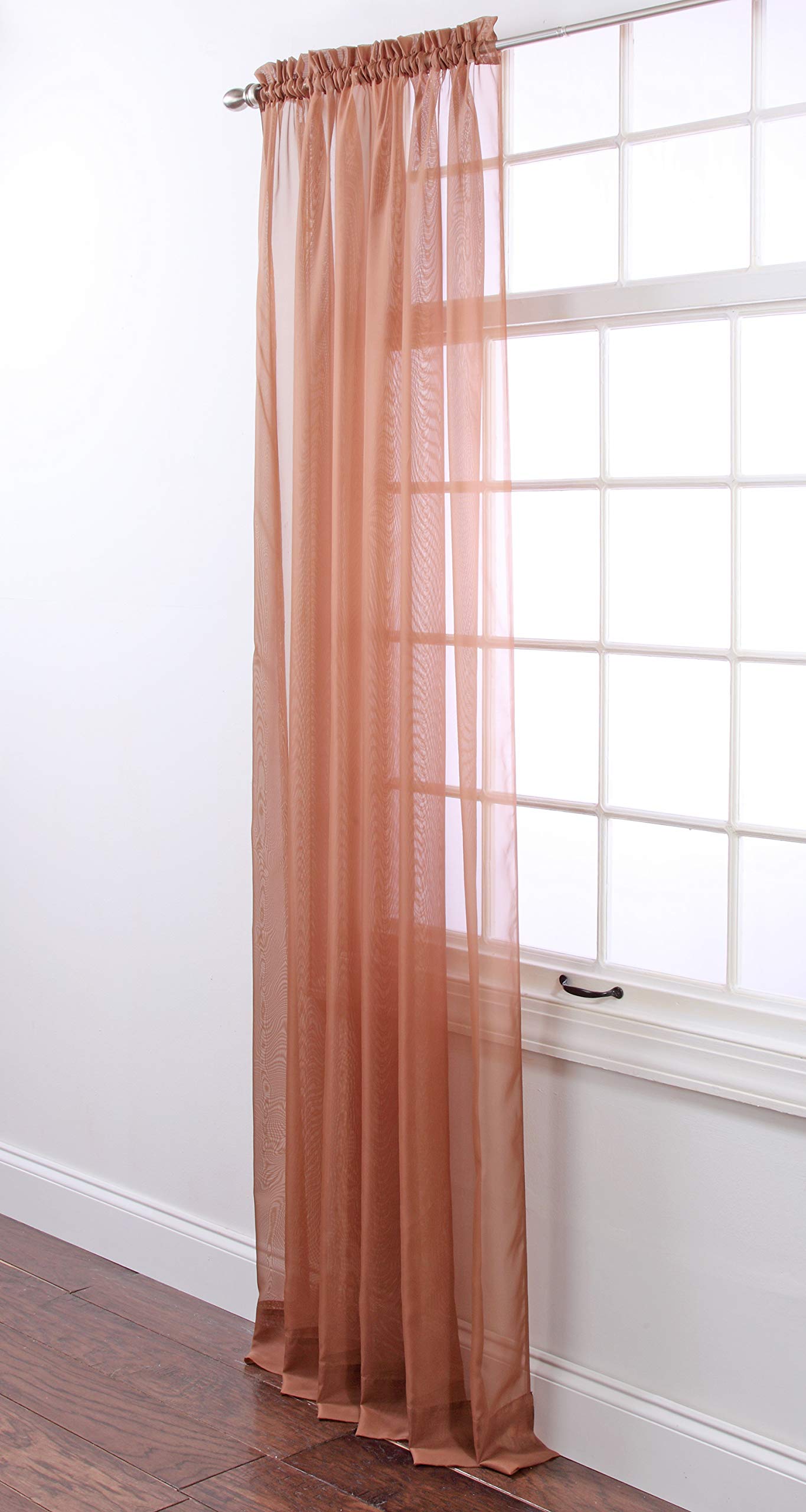 Stylemaster Elegance Sheer Voile Panel, 60' X 84', Mocha