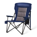 LETS CAMP Oversized Camping Chairs 29.52 High Back Heavy Duty Lawn Chair Support 500LBS, Portable Collapsible Chair with Cup Ho