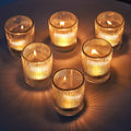 VOHO 24pcs Clear Candle Holder Wedding Centerpieces for Tables, Votive Candle Holders for Votive & Tea Lights Candles, Clear Gla