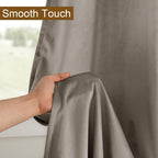 Dwcn Velvet Curtains Extra Wide - Elegant Super Soft Bundleable Room Darkening Window Curtains Grommet Design Neutral Style Wind