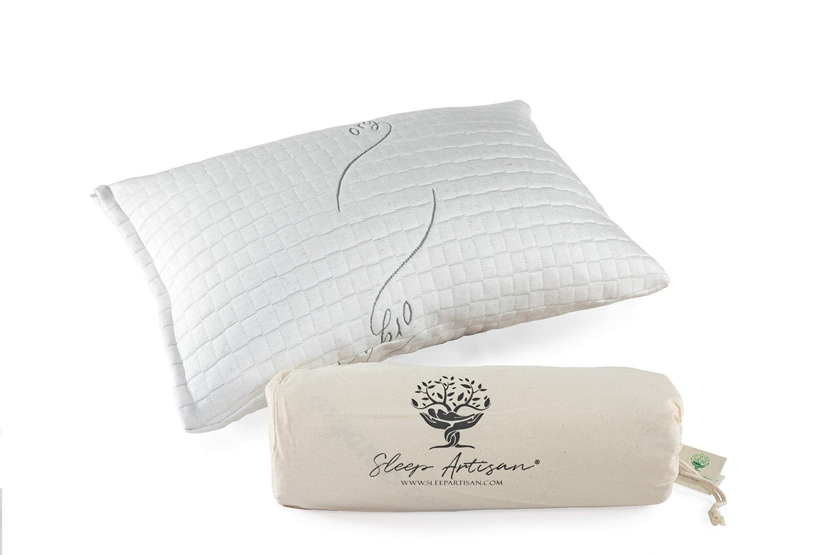Sleep Artisan Latex Sleeping Pillow - Natural Talalay Latex Pillow W/Washable Cover, Luxury Adjustable Loft Latex Sleeping Pillo