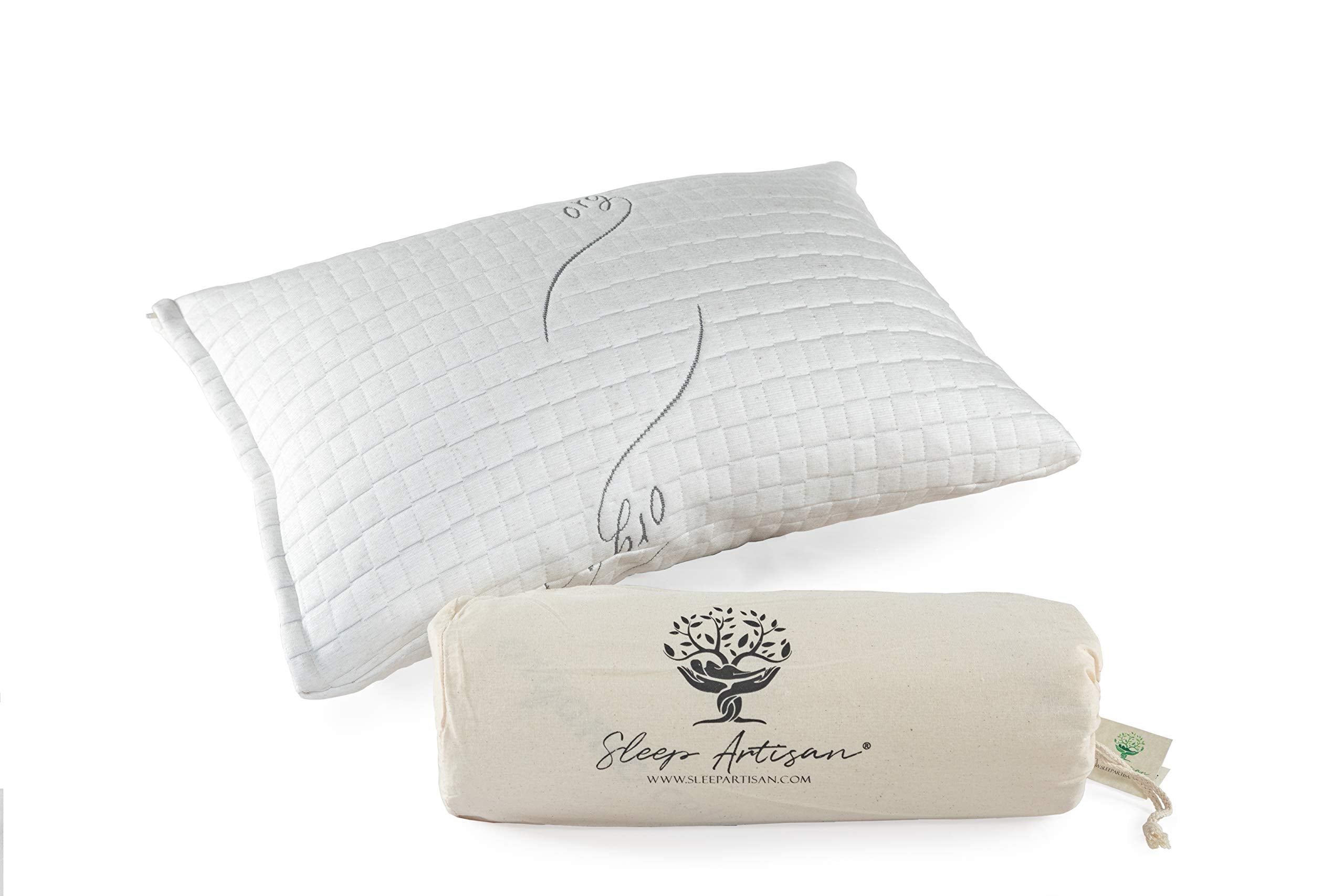 Sleep Artisan Latex Sleeping Pillow - Natural Talalay Latex Pillow W/Washable Cover, Luxury Adjustable Loft Latex Sleeping Pillo