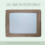 Elegant Comfort 1500 Premium Hotel Quality 18-24 Inches Deep - Extra Deep Pocket Single Fitted Sheet For High Mattress, Luxury And Softest, Smart Pocket - Wrinkle Free, California King, Taupe