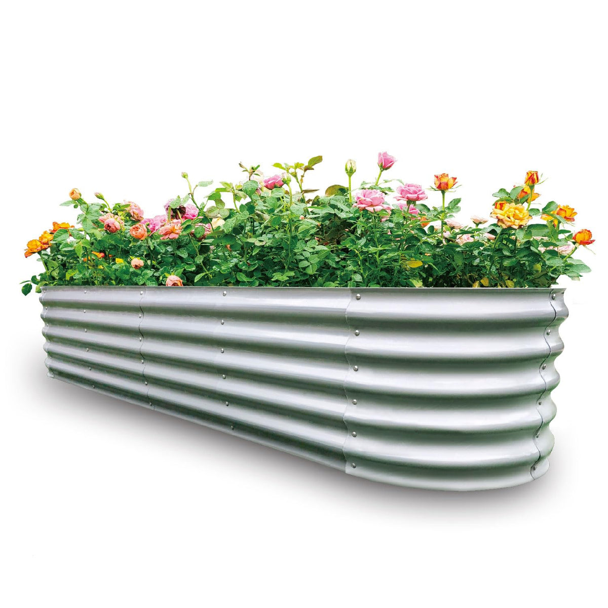Gardmax Galvanized Raised Garden Bed, Lightweight Planter Boxes Outdoor With Easy Assembly, Large Garden Bed For Vegetables, Fru