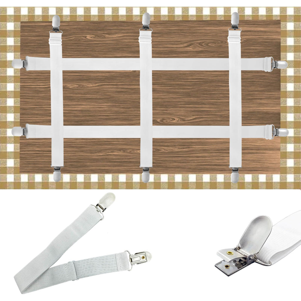 Namubarwa Hidden Strap Tablecloth Clips - Perfect For Picnic Tables And Thick Tables Indoor And Outdoor, Keep Your Tablecloth Se