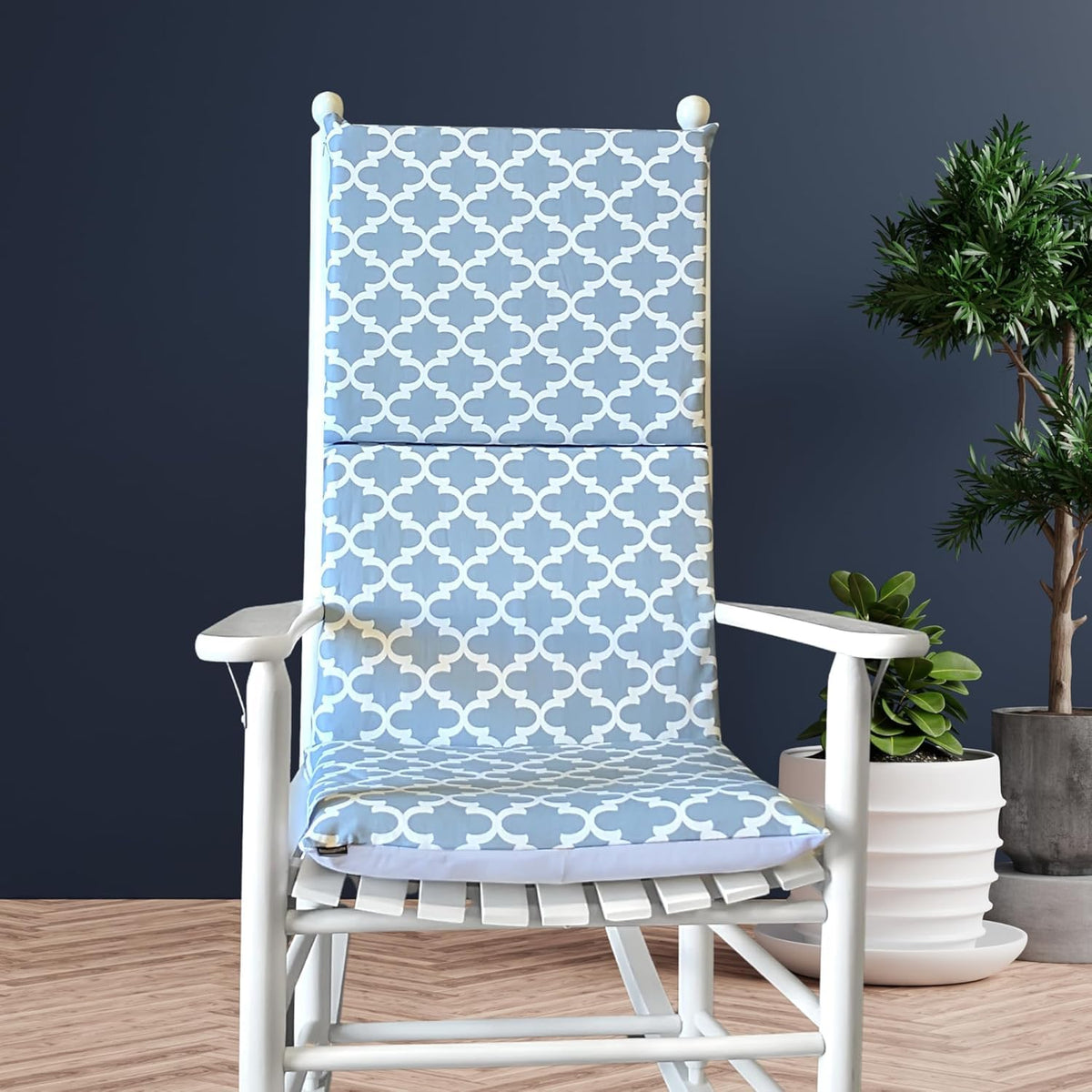 Light Blue Rocking Chair Covers, Indian Style Rocking Chair Pads And Covers