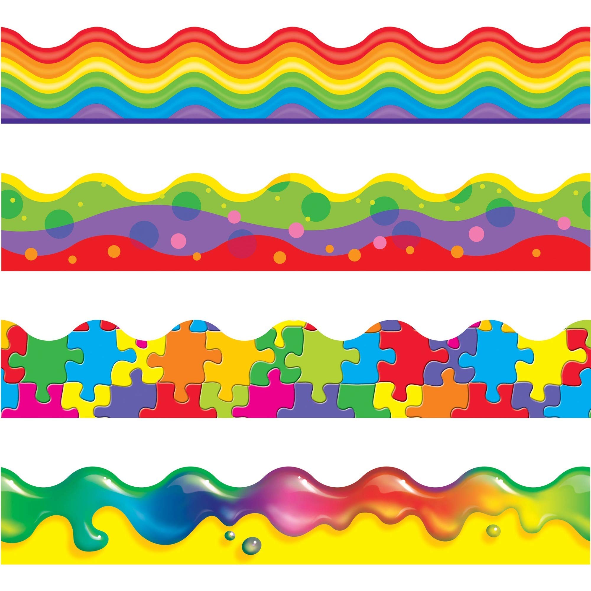 Trend Enterprises, Inc. T-92916 Color Blast Terrific Trimmers, Variety Pack, 156'
