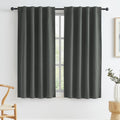 KEQIAOSUOCAI Blackout Linen Curtains for Small Windows, Full Shade Narrow Noise Reduction Privacy Drapes for Bathroom Back Tab R