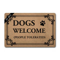 Zsl Funny Welcome Mats Anti-Slip Rubber Doormat Dogs Welcome People Tolerated With Personalized Design Entrance Indoor Doormat K
