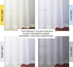 Nicetown Voile White Sheer Curtains For Bedroom - Grommet Light Filtering Elegant Panels Lightweight & Breathable Window Treatme