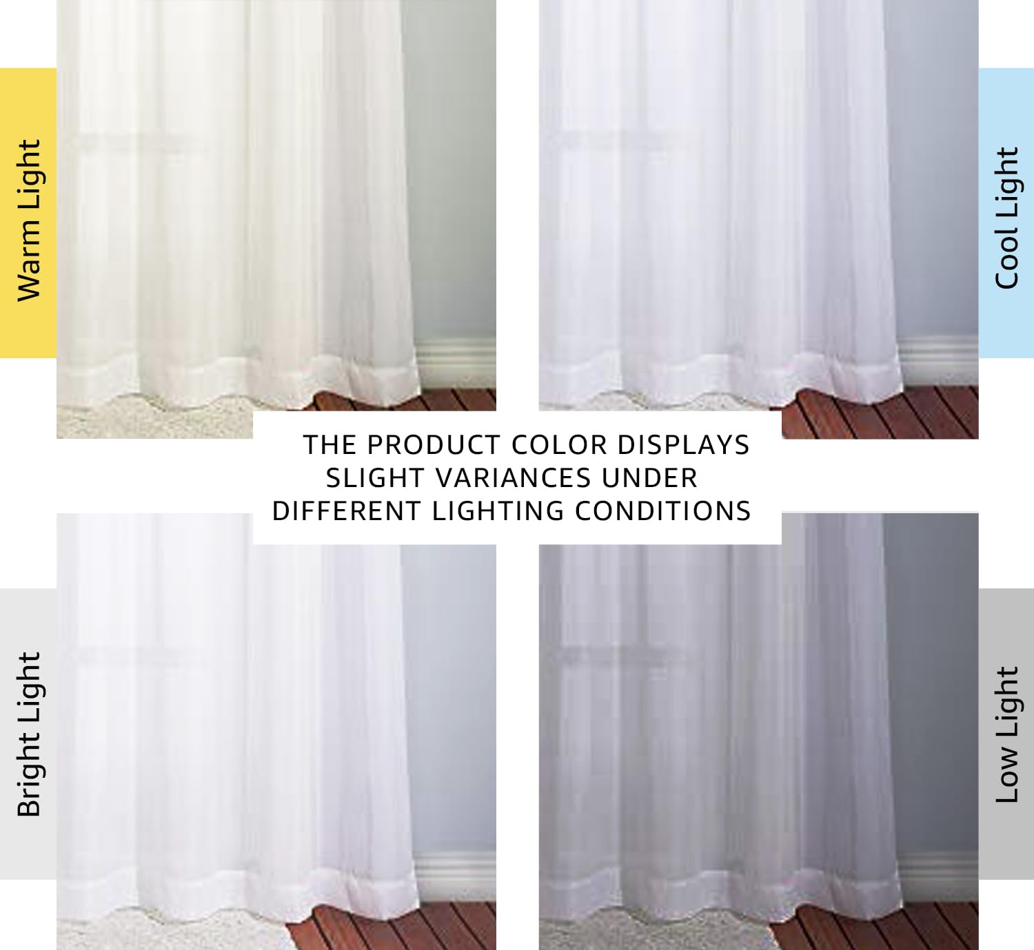 Nicetown Voile White Sheer Curtains For Bedroom - Grommet Light Filtering Elegant Panels Lightweight & Breathable Window Treatme