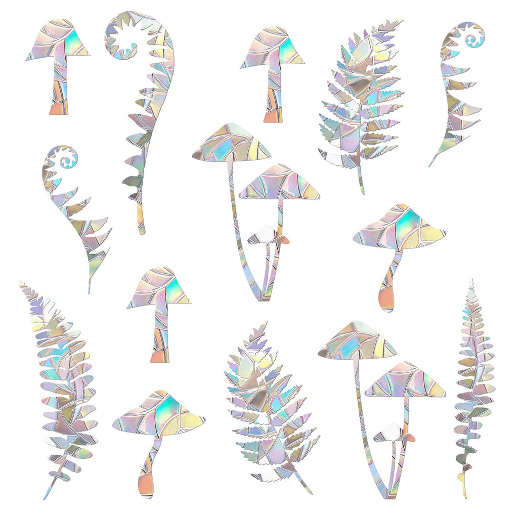 24 Pieces Static Window Clings Anti Collision Window Decals for Bird Strikes, Glass Door Window Stickers, Stop Birds Flying into