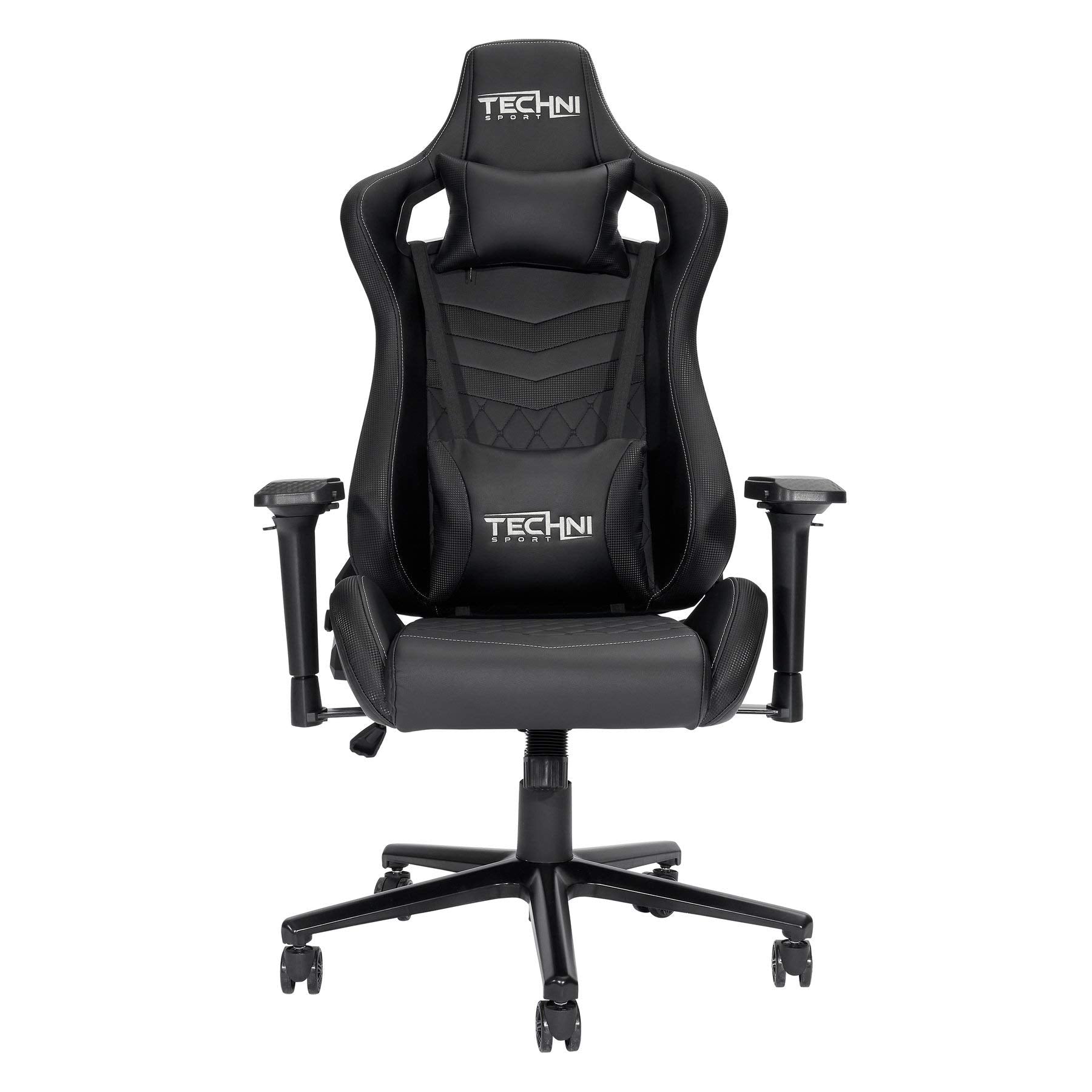 Techni Sport Ts-83 Ergonomic High-Back Fabric Racer Style Pc Gaming Chair- Black