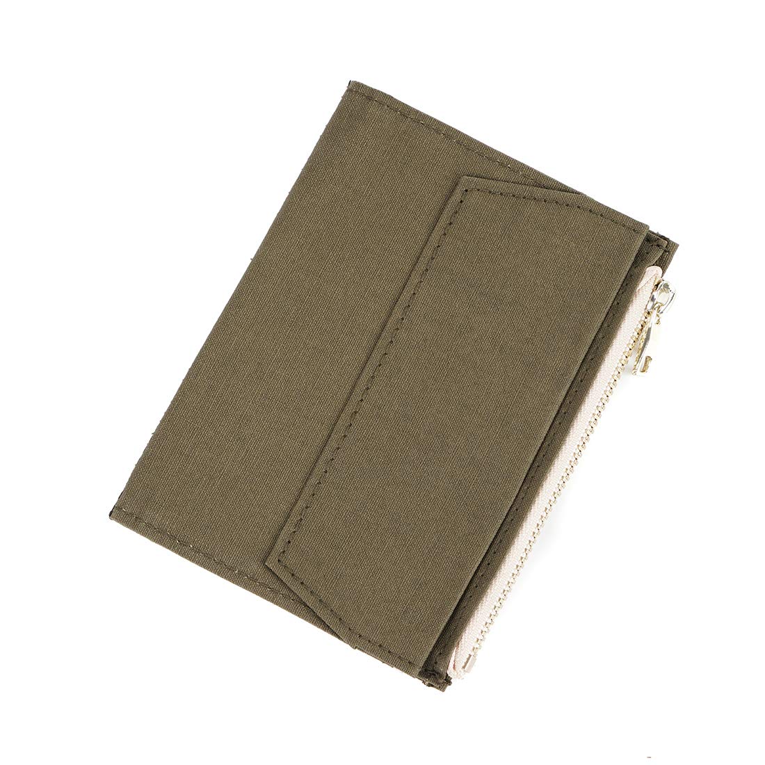 Moterm Canvas Zipper Pocket For Travelers Notebook, 1 Insert Pouch Refill For Tn Accessories Paper Card Holder Storage Bag (Pass