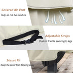 Nettypro Patio Chair Covers For Outdoor Furniture 4 Pack, Waterproof Heavy Duty Lawn Patio Furniture Cover Deep Seat Dining Chair Covers, 30W X 33D X 34H Inches, Beige