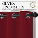 Nicetown Christmas Short Blackout Curtains For Small Kitchen Window, Thermal Insulated Solid Grommet Blackout Curtains/Drapes Fo
