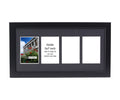 CreativePF- 4 Opening Black Picture Frame Holds 5 by 7-inch Media with 10x24-inch Black Mat Collage including Full Strength Glas