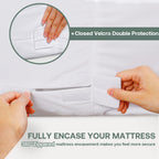 Winkaura Twin Waterproof Mattress Protector 6-10'' Deep Zippered Mattress Encasement Cover With Breathable Premium Terry Top Fab