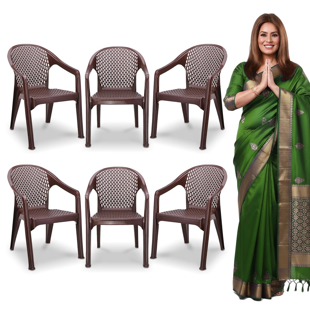 Maharaja Plastic Chair Set | Plastic Chair For Home, Living. Dining Room Office Kitchen Restaurant Canteen Hotel Garden, Strong 
