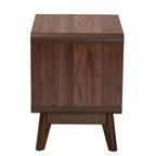 Baxton Studio Markell 18.9-inch W x 15.7-inch D Nightstand with 2 Drawers, Walnut Brown (233-13271-HIT)