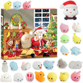 Mochi Squishy Advent Calendar 2024,Squishy Animal Christmas Countdown Calendar,24 Days Surprise, Non-Toxic Relief Stress Christm
