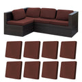 8Pcs Stretch Patio Cushion Covers Outdoor Cushion Covers,Outdoor Couch Cushion Cover Replacement,Outdoor Sofa Cushion Covers Pat