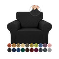 Kekuou Stretch Single Sofa Slipcover 1 Piece Couch Sofa Cover (32'-55') Furniture Protector 1 Seater Sofa With Elastic Bottom