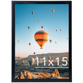 JCJMY 11x15 inch Picture Frame, Horizontal and Vertical Formats for Wall Hanging, 11 x 15 Wall Gallery Poster Photo Frame with S