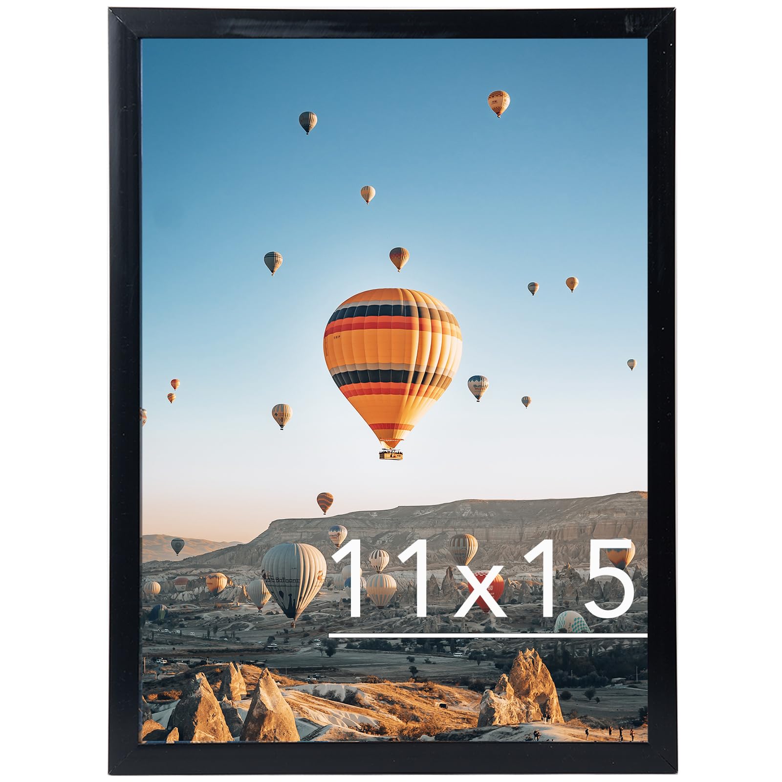JCJMY 11x15 inch Picture Frame, Horizontal and Vertical Formats for Wall Hanging, 11 x 15 Wall Gallery Poster Photo Frame with S