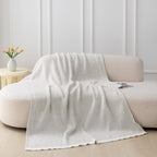Mh Mylune Home Ultra Soft Ribbed Throw Blanket For Couch 60X80 Inches Luxurious Super Cozy Fluffy Microfiber Blanket Plush Warm