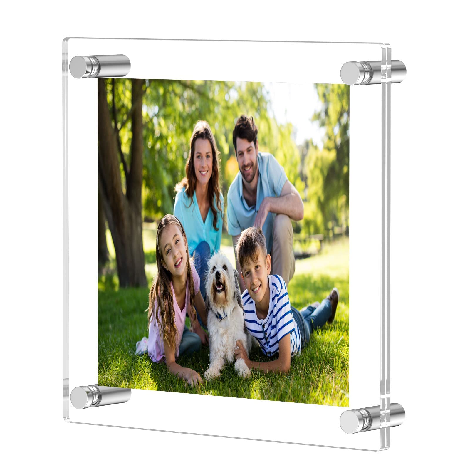NIUBEE Movie Poster Frame 27x40, Clear Acrylic Wall Mount Picture Frame Floating Frames for Photography Display (27x40 Inches)