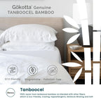 Gokotta 100% Bamboo Rayon Fitted Sheet King Size With Pillow Cases, 300 Tc Super Soft Breathable Cooling Fitted Sheet King Size