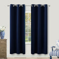 KOUFALL Blackout Curtains 72 Inches Long for Bedroom Grommet Room Darkening Thermal Insulating Window Blackout Nautical Curtains