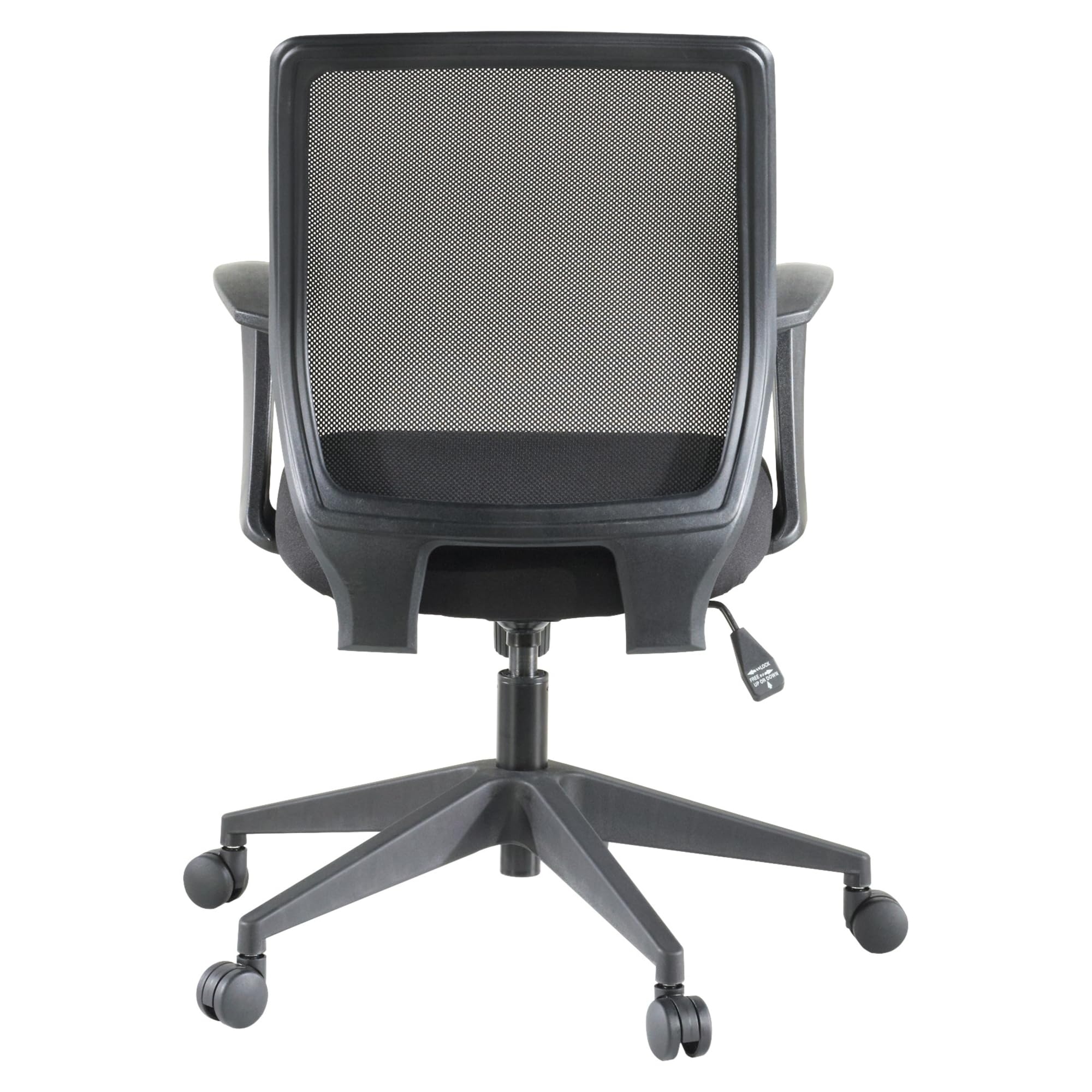Lorell LLR84868 Executive Mid-Back Work Chair, Black