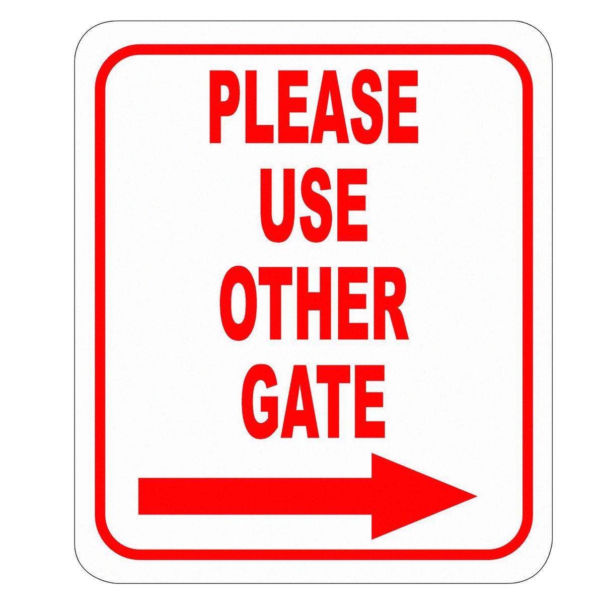 Please Use Other Gate Right Arrow Entrance Sign For Visitors Or Delivery Drivers - Signs For Outdoor Gate, Street Signs For Cons