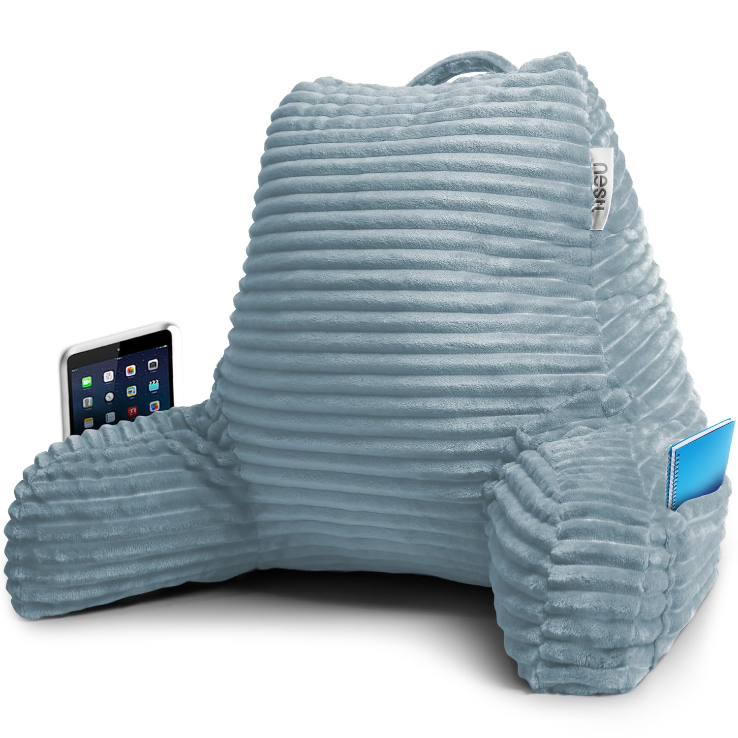 Nestl Reading Pillow For Bed Adult - Back Pillow For Sitting In Bed, Standard Bed Pillows For Sitting Up In Bed, Foam Bed Chair