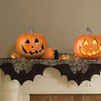 Halloween Pumpkin Jackolantern - Jack O Lantern Decorations For Halloween - Round Lightened Pumpkin For Front Porch, Party, Fron