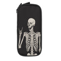 Yetta Yang Halloween Skeleton Funny Skull Pencil Box Case For Pen Holders Office Supplies Big Capacity Large