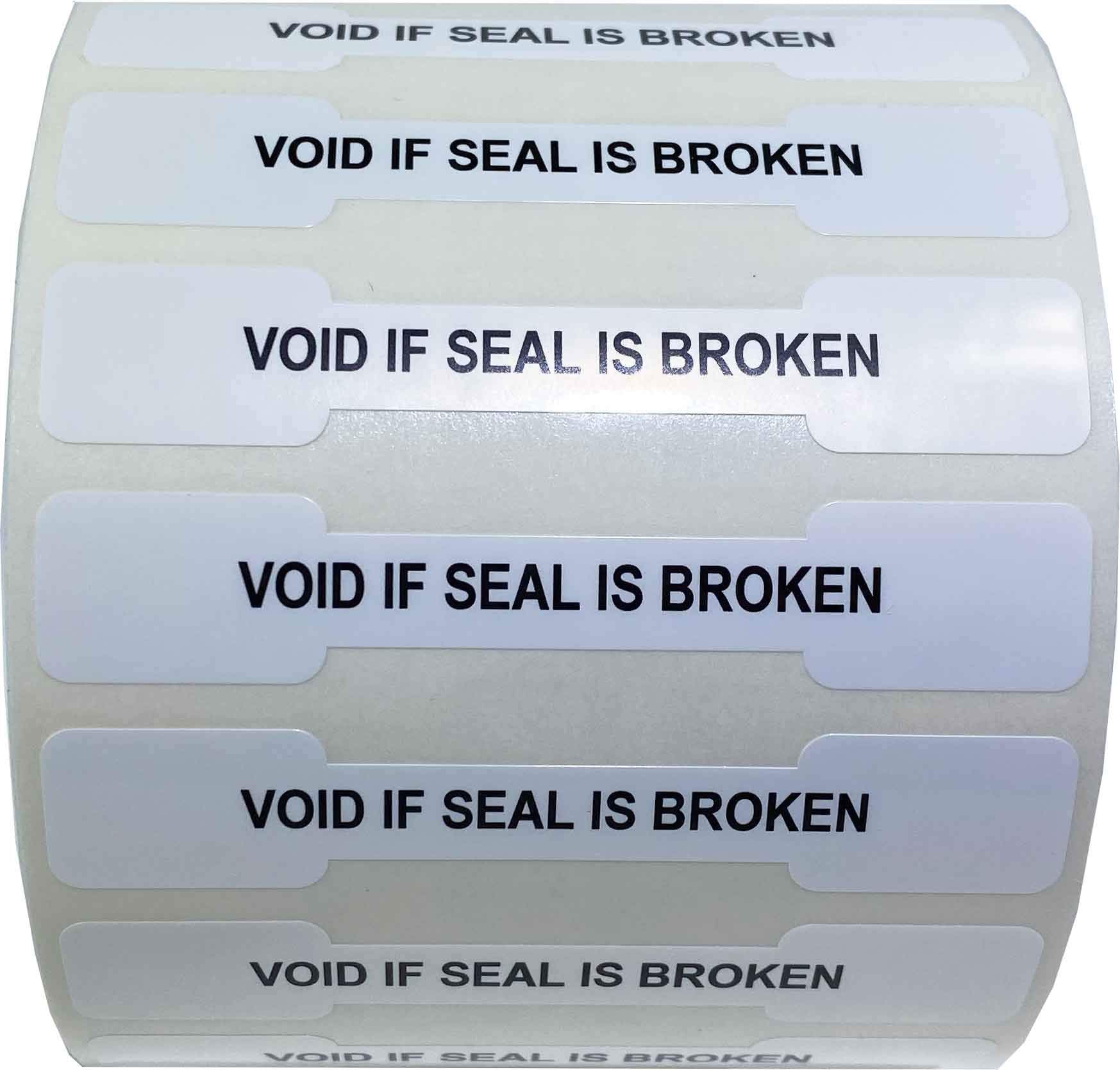 Void If Seal Is Broken Food Tamper Evident Labels 0.5 X 2.75 Inch 500 Total Stickers