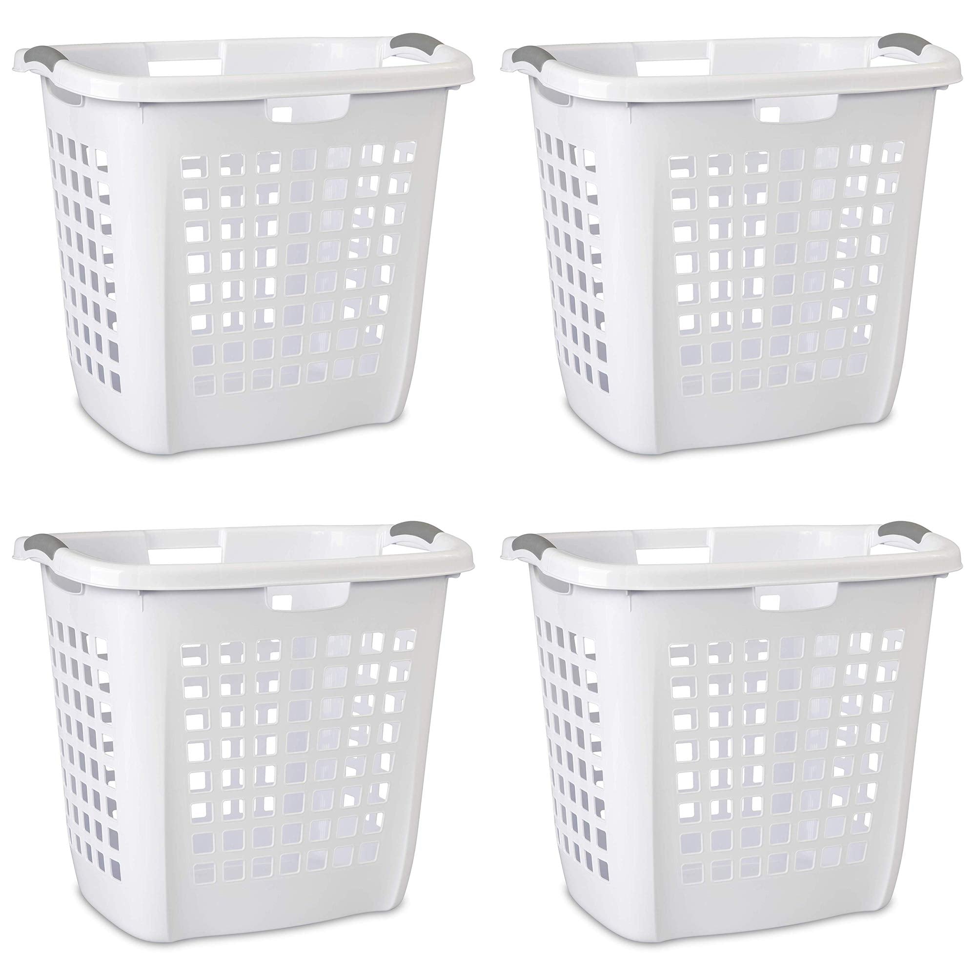 Sterilite Ultra Easy Carry Laundry Hamper, Comfort Handles to Easily Carry Clothes Between the Bedroom and Laundry Room, Plastic