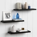 RIBAVARY Wooden Wall Decoration Wall Mounted Floating Shelves, Wall Rack Shelves for Bedroom/Living Room/Bathroom/Kitchen Decor 