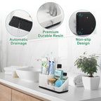 Parkmani Toothbrush Holders For Bathrooms, Bathroom Counter Organizer, Electric Tooth Brushing And Toothpaste Holders, Marble Ba