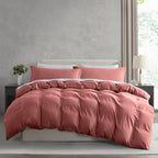 Nestl Twin Duvet Cover Set - Soft Prewashed Pink Clay Duvet Cover Twin/Twin Xl, 2 Piece, With Zipper Closure, 1 Duvet Cover 68X90 Inches And 1 Pillow Sham - No Comforter