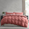 Nestl Pink Clay Duvet Cover Queen Size - Soft Prewashed Queen Duvet Cover Set, 3 Piece, With Zipper Closure, 1 Duvet Cover 90X90 Inches And 2 Pillow Shams