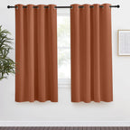 NICETOWN Halloween Blackout Burnt Orange Curtain & Drape, Burnt Orange, W55 x L68, 1 Panel, Room Darkening Light Blocking Window