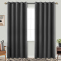 Mrs.Naturall 72X96 Inch Length Dark Grey Curtains For Dining Room 2 Panels Blackout Room Darkening Curtain For Bedroom