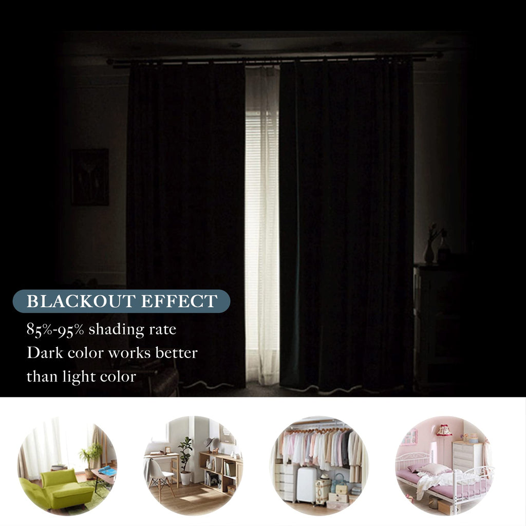 Pony Dance Blackout Curtain Panels - Red Drapes Christmas Home Decoration Modern Elegant Back Tab Rod Pocket Curtains Room Darke