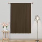 Dwcn Tie Up Curtain-Thermal Insulated Room Darkening Blackout Curtains For Livingroom Bedroom And Dining Room, Brown, W42 X L63